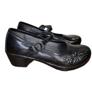 Dansko Savannah Black Mary Jane Clogs Women's EU 38, US 7.5/8